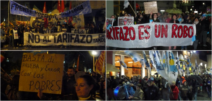 A pesar de la lluvia 1200 personas le dijeron #NoAlTarifazo en Tandil