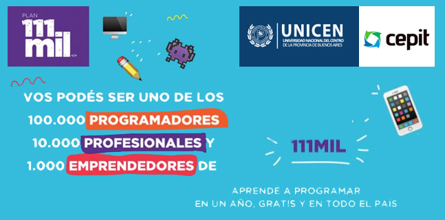 CEPIT y UNICEN invitan a participar del Plan 111 Mil