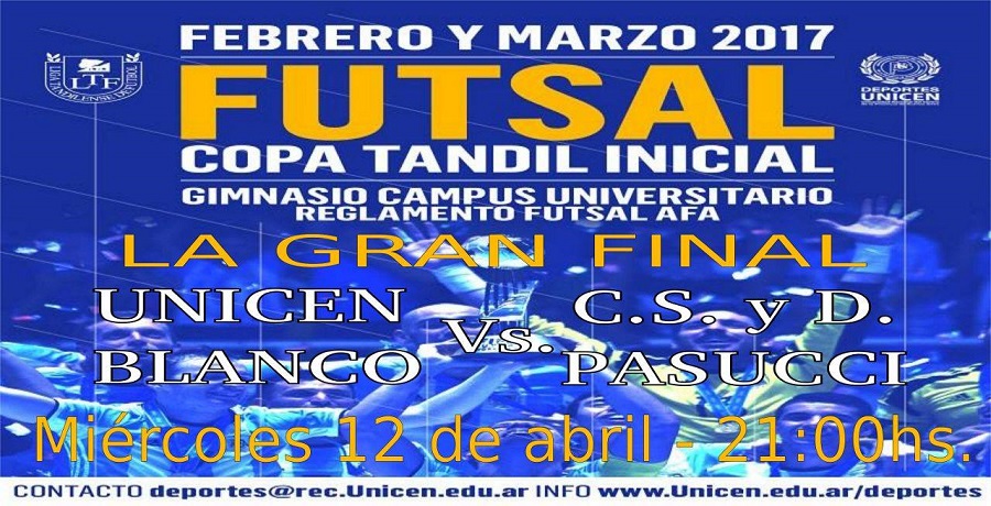 FUTSAL: Unicen y Los Pasucci juegan hoy la super Final de la Copa Tandil
