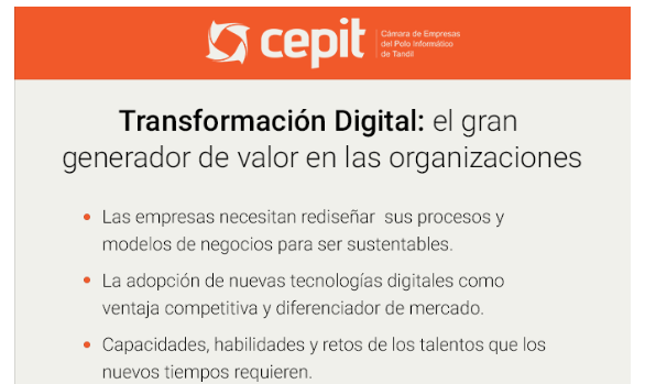 Realizarán una charla sobre «Transformación digital» en Tandil