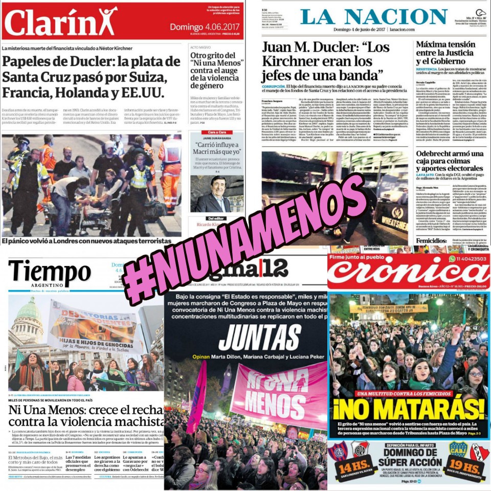 Las tapas y el bosque: el #NiUnaMenos 2017 en los diarios