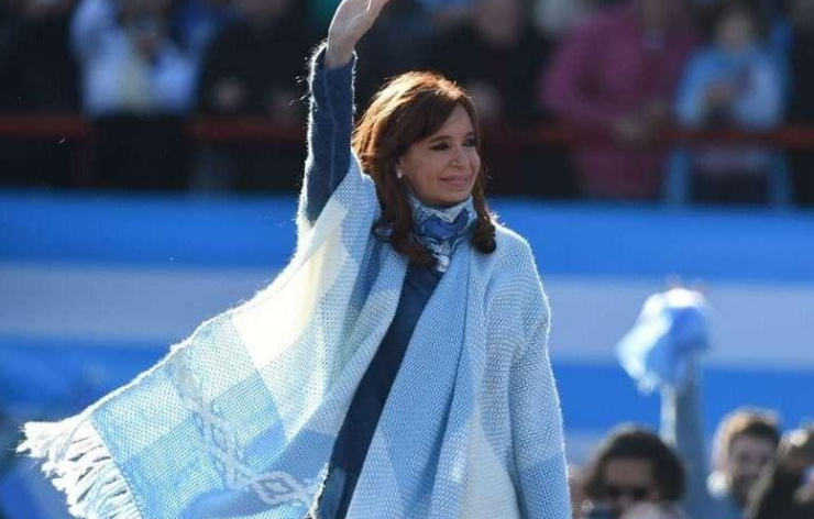 Cristina encabeza un acto en la cancha de Racing