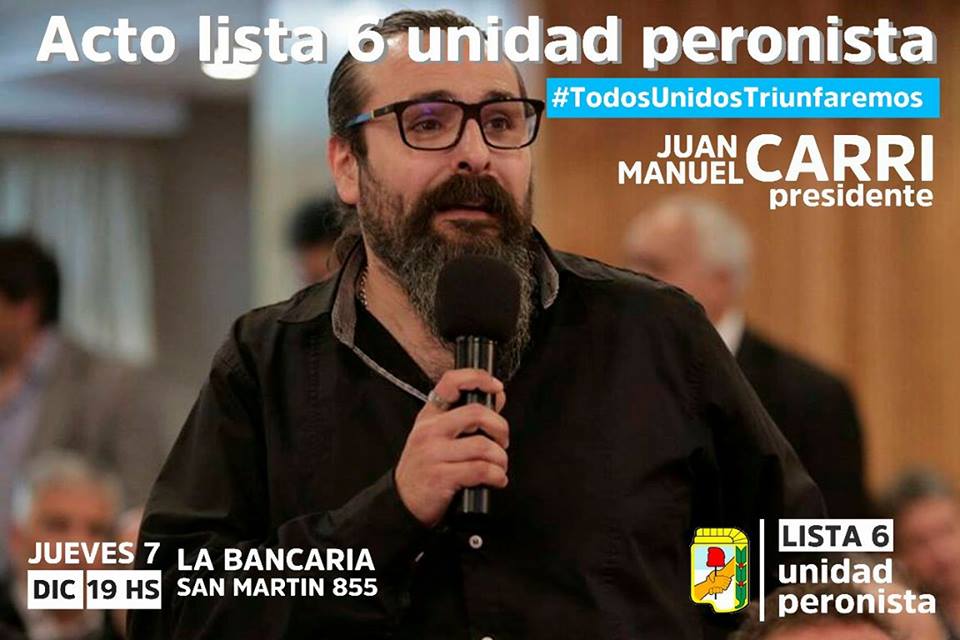 Interna en el PJ local: Juan Manuel Carri realizará un acto este jueves