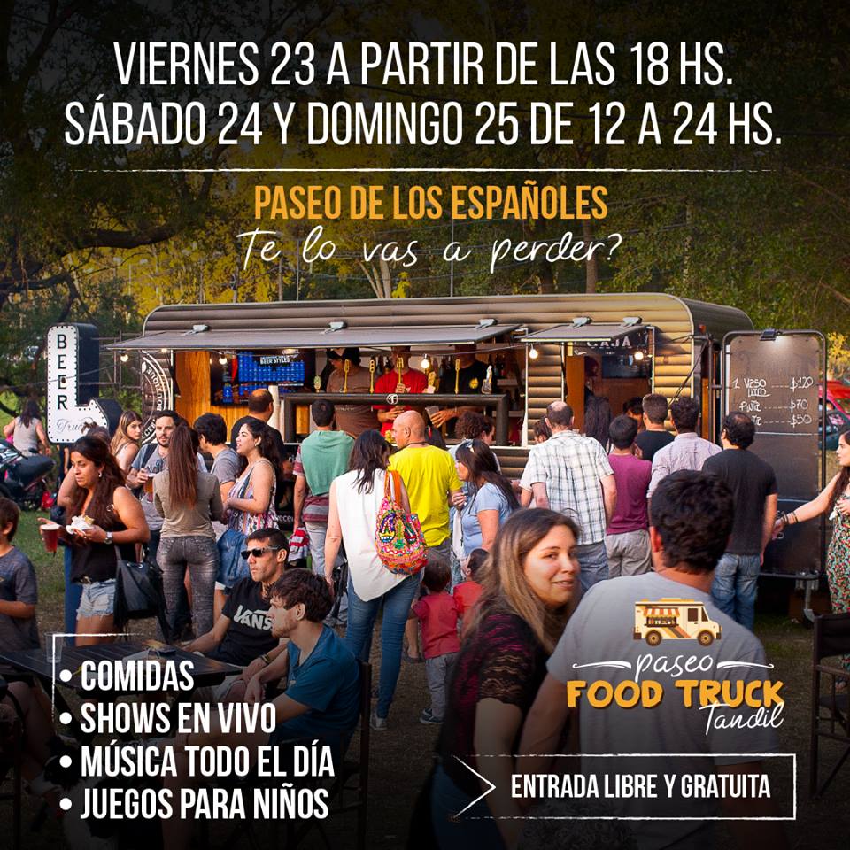 El finde se viene una nueva edición del Paseo Food Trucks Tandil