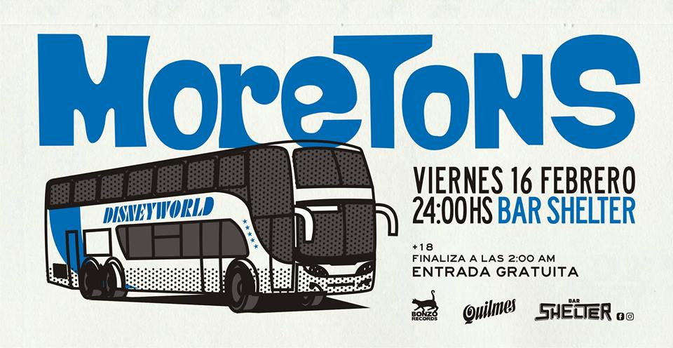 Moretons este viernes en Bar Shelter