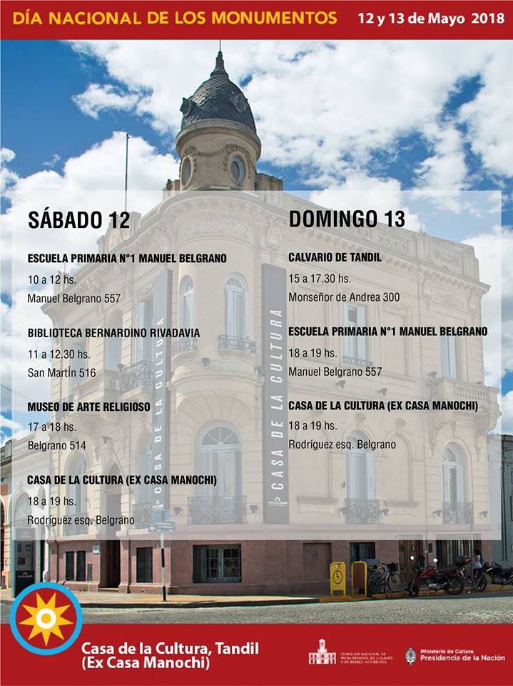 #DíaNacionalDeLosMonumentos en Tandil: conocé la programación