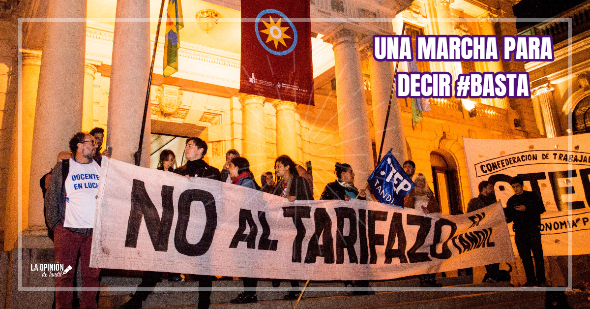 MÁS DE 1000 PERSONAS MARCHARON EN TANDIL CONTRA EL TARIFAZO