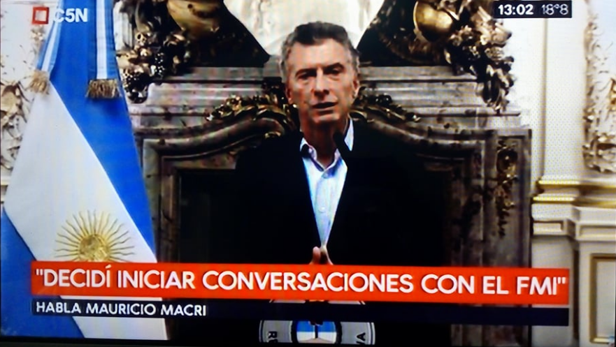Macri anunció un acuerdo de endeudamiento con el FMI