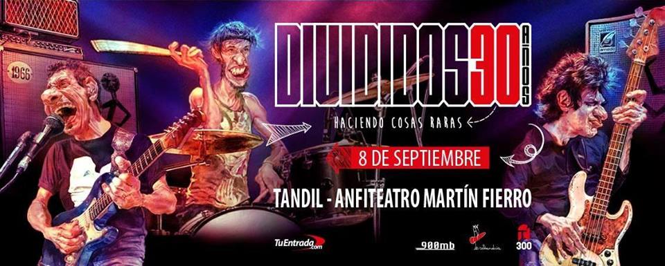 ¡Divididos vuelve a TANDIL! 8 de septiembre en el Anfiteatro