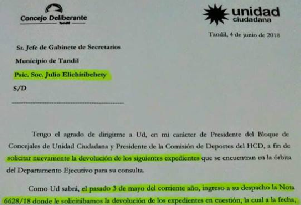 Unidad Ciudadana pide que el gobierno de Lunghi devuelva proyectos que fueron girados al Ejecutivo