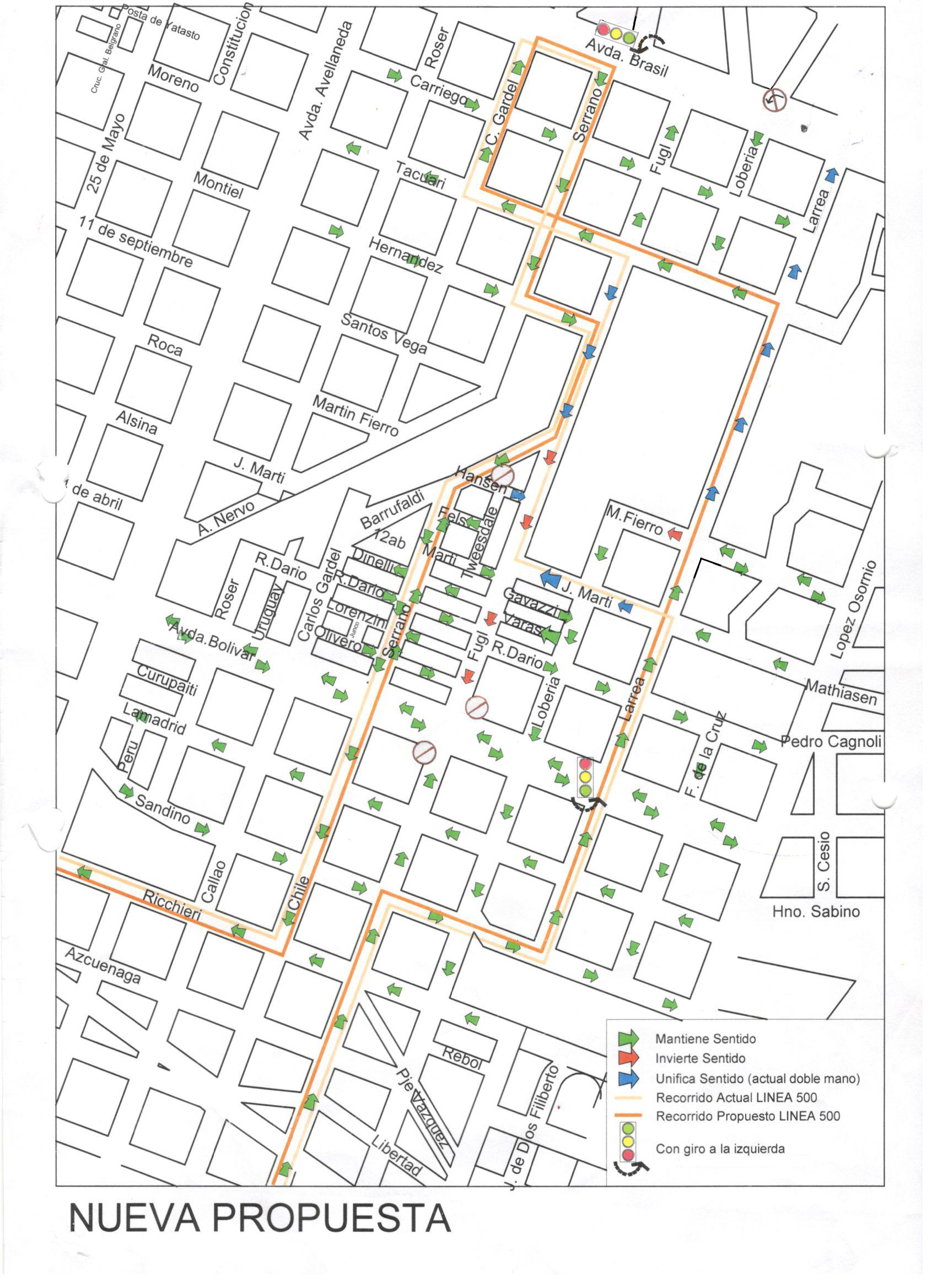 Desde el sábado 4 de agosto se reordenará el tránsito en calles Larrea, Fugl, Martí y Fierro