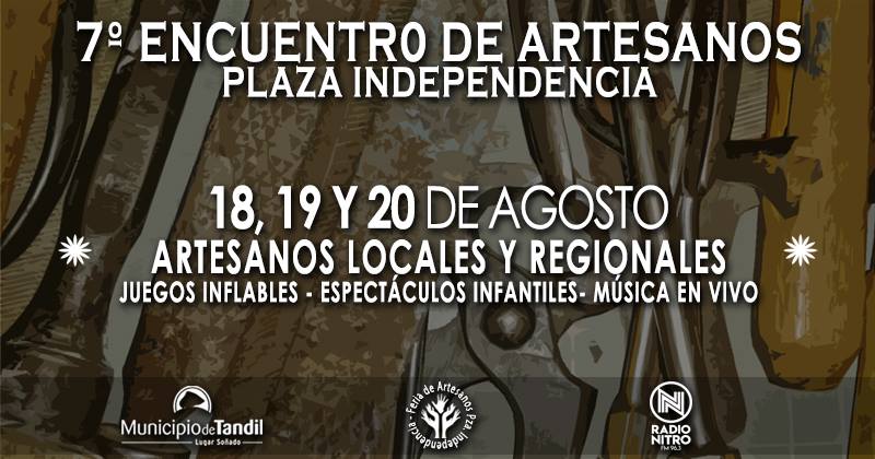 Se viene el 7° Encuentro de Artesanos Plaza Independencia Tandil