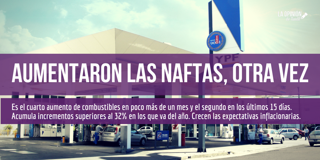 Otra vez aumentó la nafta y el gasoil: es la segunda suba en dos semanas