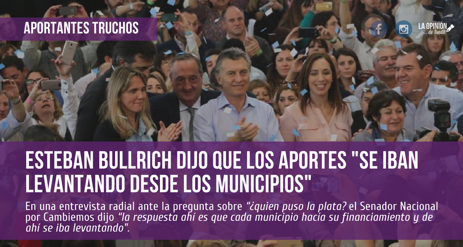 Esteban Bullrich: «Cada municipio hacía su financiamiento y de ahí se iba levantando»