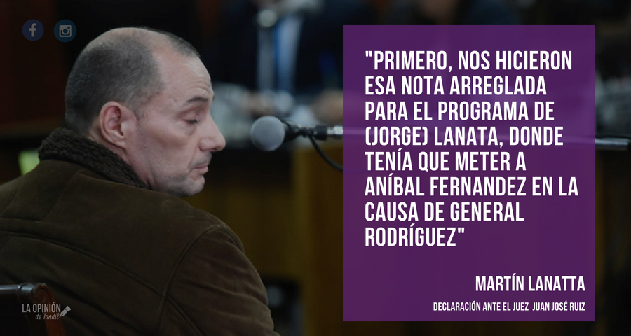 Martín Lanatta confesó que la acusación a Aníbal Fernández fue armada