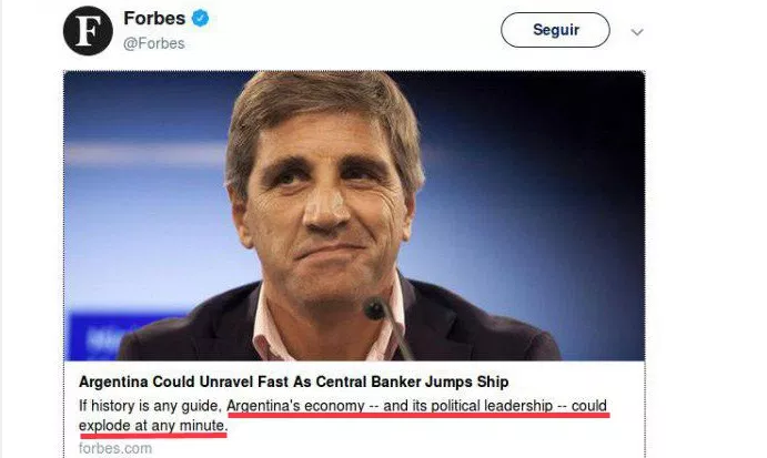 “El Gobierno de Macri podría explotar en cualquier minuto”, afirma la revista internacional Forbes