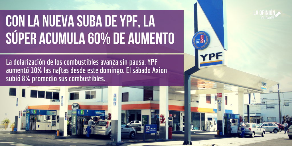 La nafta subió otro 10% y la súper acumula un 60% de aumento en 9 meses