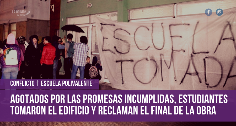 Alumnos de Polivalente tomaron el edificio y reclaman que finalicen las obras comprometidas