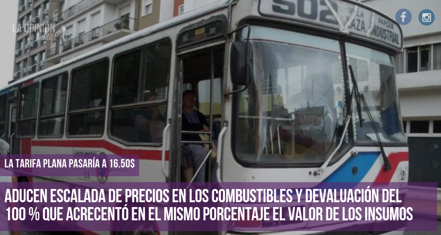 La Cámara de Transporte oficializó el pedido de aumento excepcional del boleto de colectivo