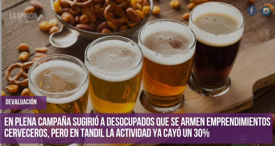 Lejos del consejo de Bullrich a desocupados para que emprendan cervecerías, la actividad está en caída