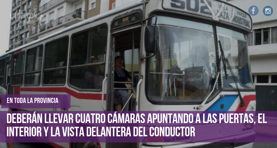 Los colectivos de Tandil deberán incorporar cámaras de seguridad