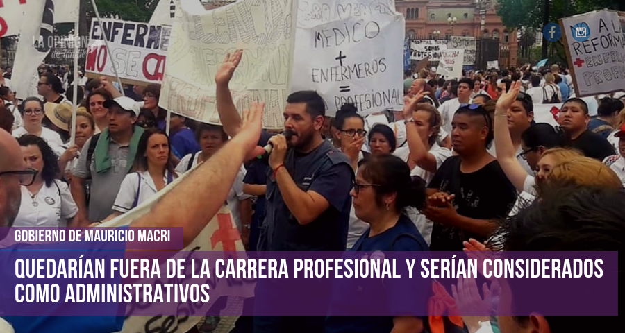 Los enfermeros de Tandil se suman a una marcha contra una ley que los perjudica