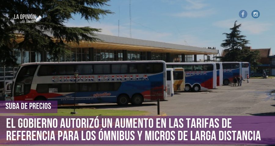 Las empresas de transporte de larga distancia podrán aumentar el pasaje hasta un 30%