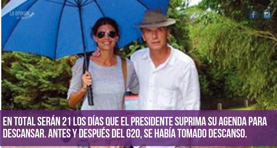 Por tercera vez en un mes, Macri sale de vacaciones y hasta mediados de enero