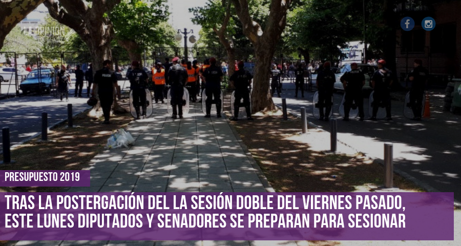 Sesión por el Presupuesto de Vidal: Más de 1.000 efectivos rodean la Legislatura y Gobernación
