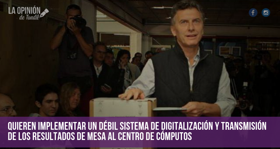 Experto advierte que con el sistema de Cambiemos «hay riesgo de fraude» en las elecciones