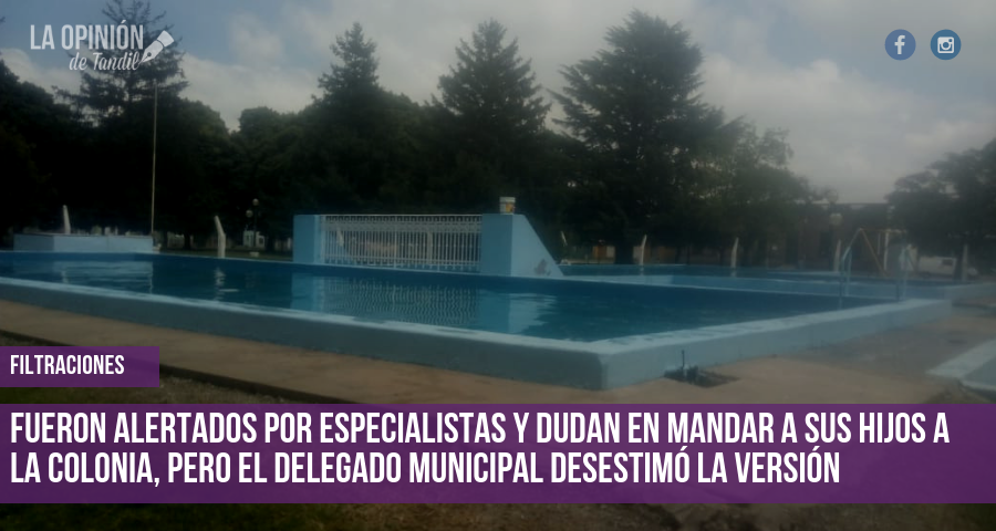 Vecinos de Gardey temen que exista un gran pozo bajo la pileta municipal