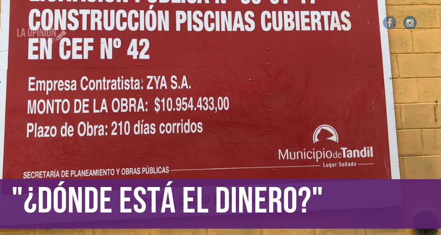 Iparraguirre denunció que Lunghi nunca realizó la pileta del CEF N° 42