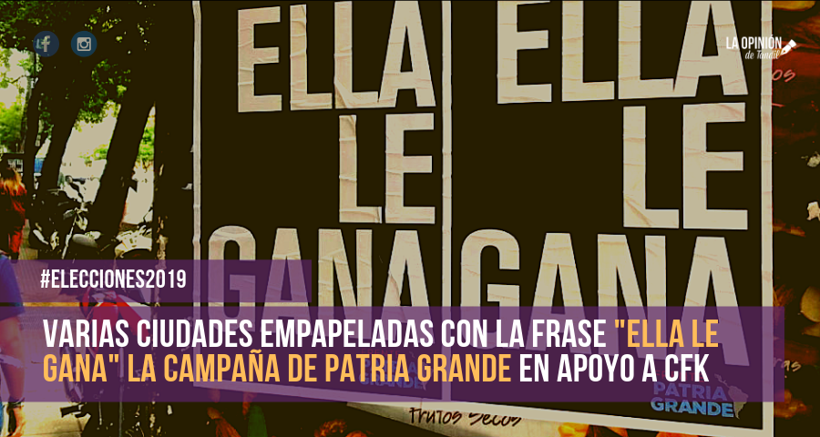 «Ella le gana», la campaña de Patria Grande a favor de CFK