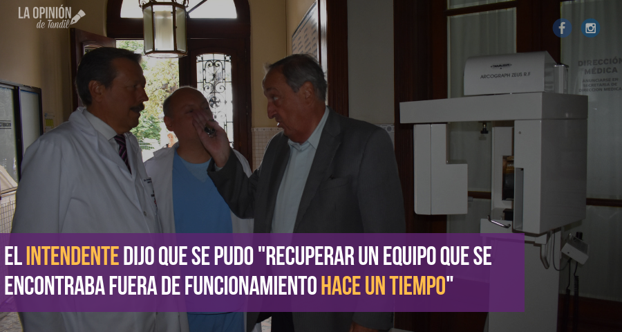 Lunghi hizo un encuentro para inaugurar un equipamiento del Hospital que fue reparado