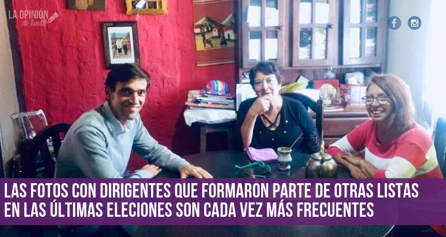 Iparraguirre sigue trabajando la unidad y ahora se fotografió con Cacha Cena y Mirta Piqueras