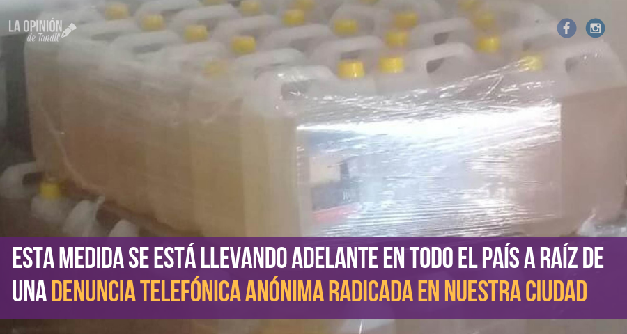 Retiran del mercado bidones de aceite marca «Girasoles del Molino»