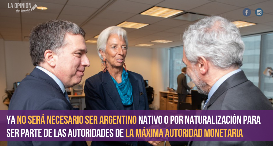 Macri busca que un extranjero pueda integrar el directorio del Banco Central