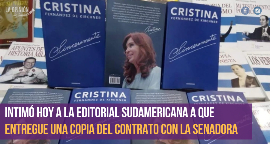 Bonadio busca embargar la recaudación del libro de Cristina Kirchner
