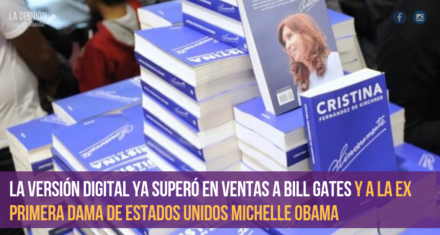 El libro de Cristina Kirchner ya se convirtió en bestseller