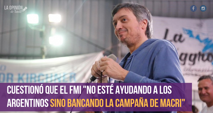 Kirchner: «El FMI banca la campaña de Macri»