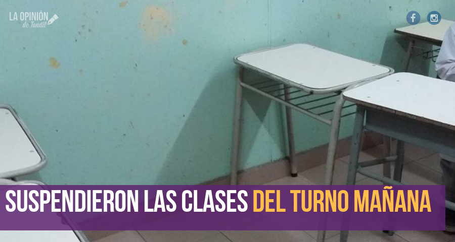 En escuelas públicas y privadas quedó suspendido el turno mañana