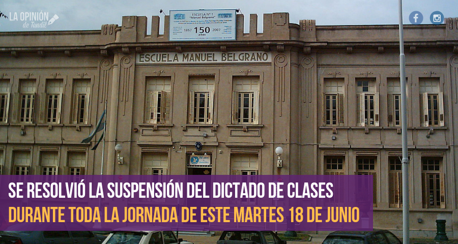 Dictaron la suspensión de clases en la tarde y noche de este martes