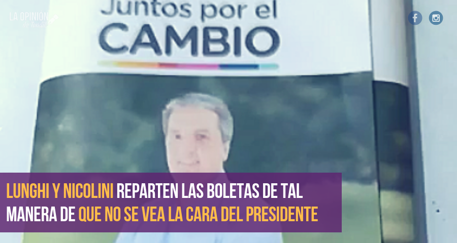 Los candidatos de Cambiemos en Tandil esconden a Macri en el reparto de boletas