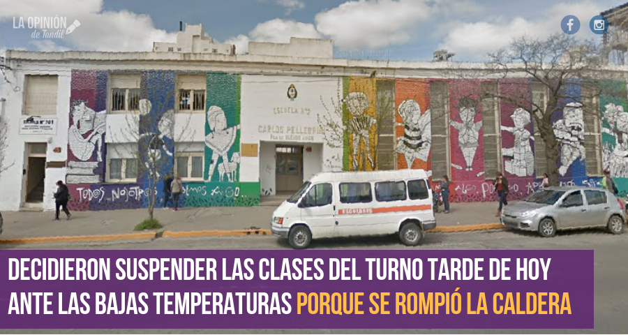 La escuela 2 suspendió las clases turno tarde por falta de calefacción