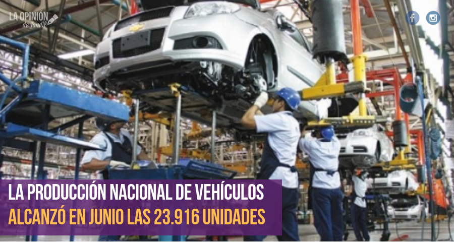 La producción de autos cayó casi un 40% en junio