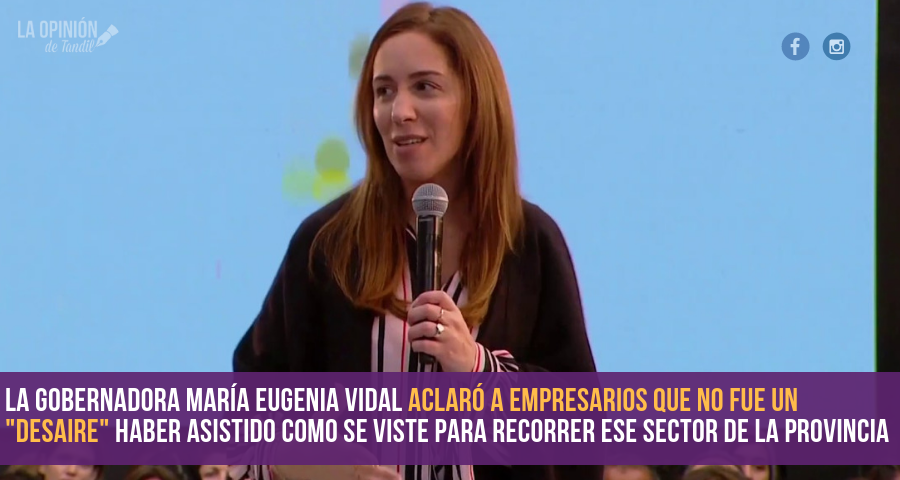 Vidal le pide disculpas a los empresarios por estar vestida de «conurbano»