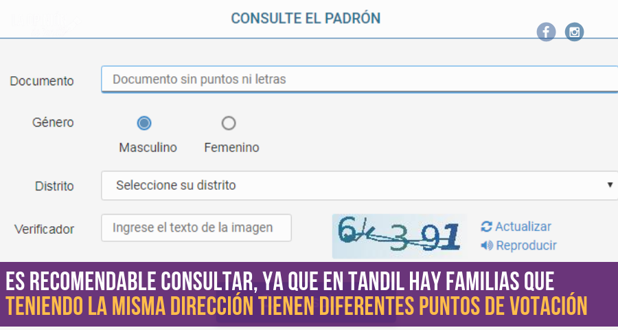 Consultá el padrón para saber dónde te toca votar en las PASO