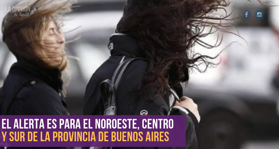 Alerta por fuertes ráfagas de viento