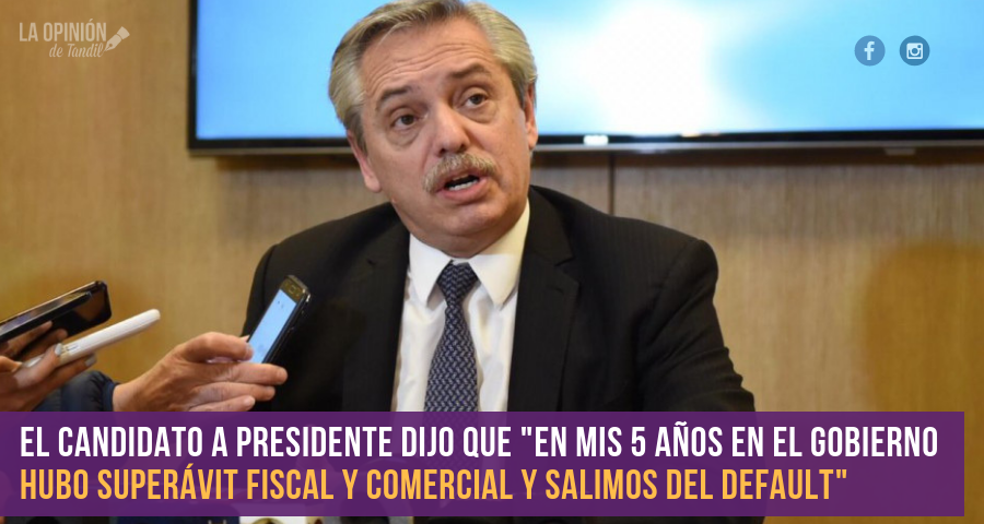 Alberto: «Hay que ayudar a Macri con la transición que le preocupa»