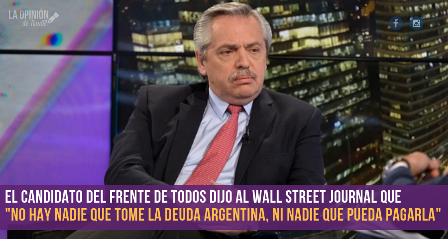 Alberto: «Argentina está en un default virtual y escondido»